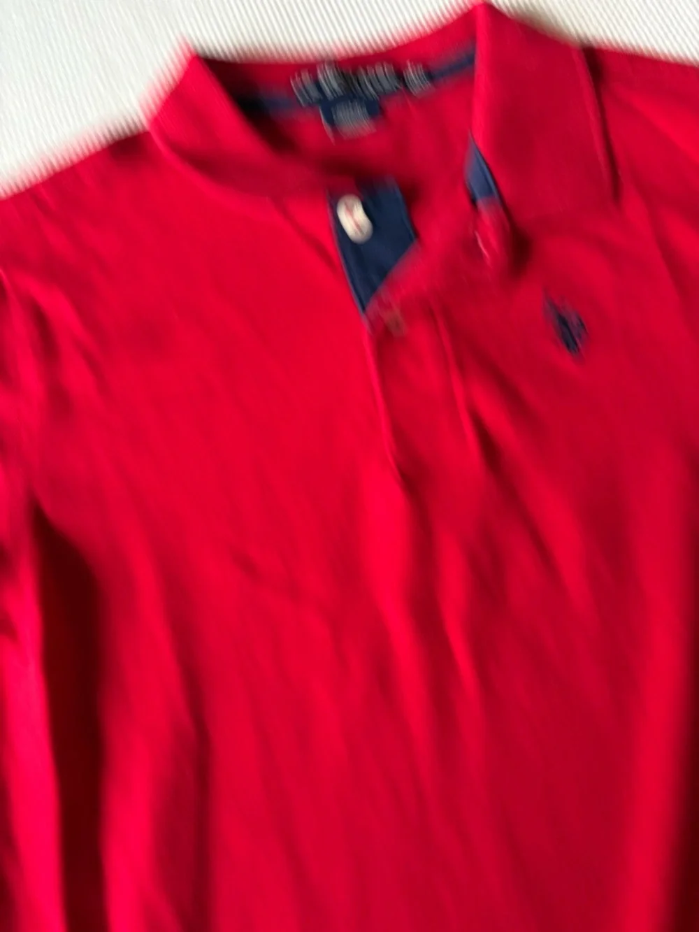 US Polo Assn Kids Large (10-12) Red Polo Shirt 100% Cotton School Uniform